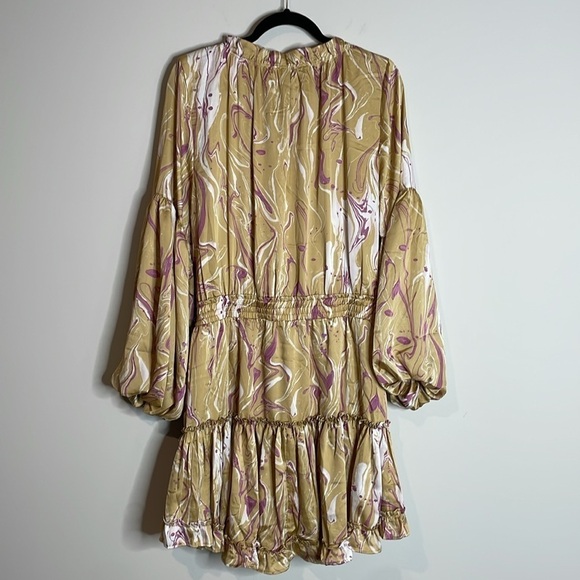 SOLD Buddy Love | Printed Puff Sleeve Dress Size Large NWT - Picture 7 of 8